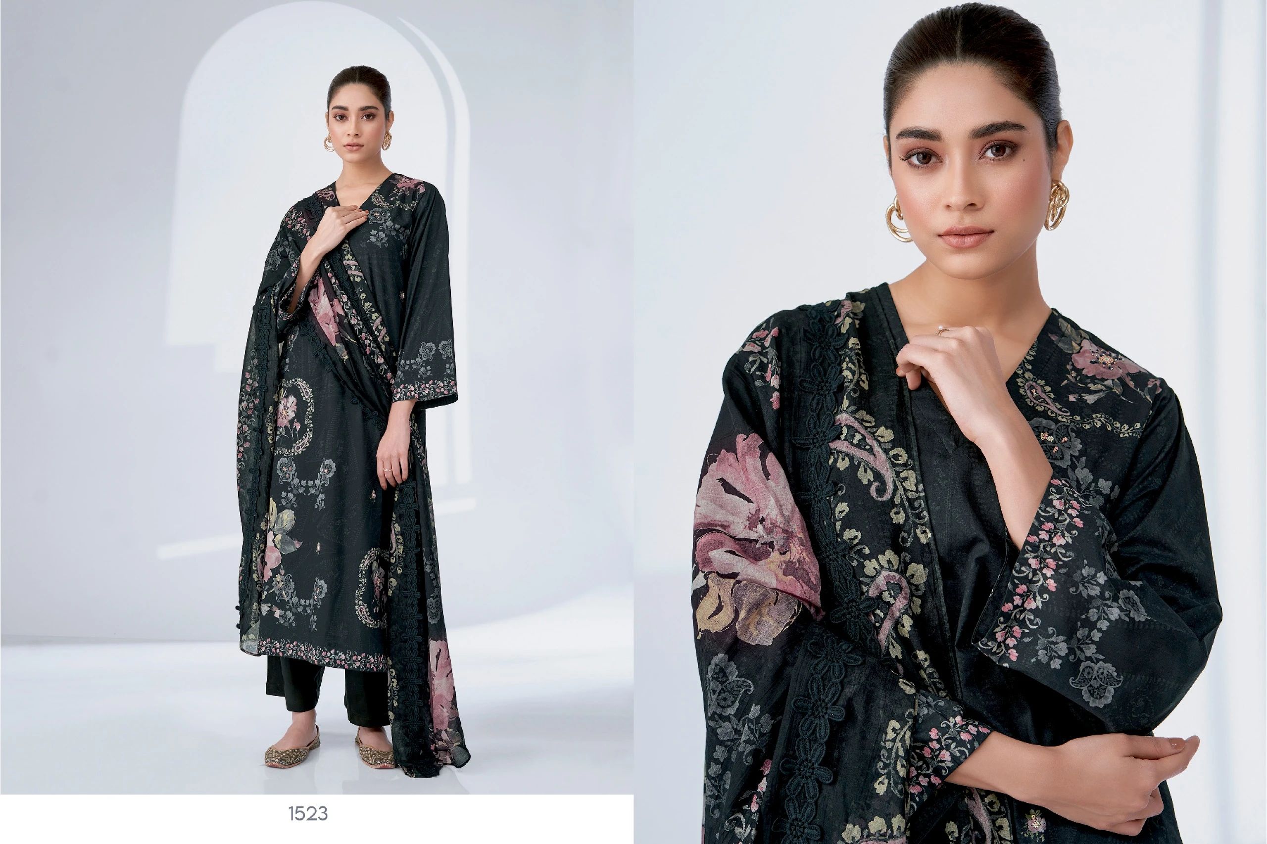 T&M Golden Garden Pure Cotton Lawn Digital Print Wholesale Fancy Salwar Suit Catalog — Wholesale Salwar Suits, MPA wholesale from Surat - Gallery Image 2